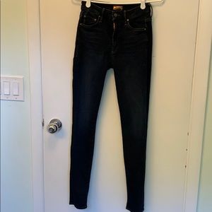 MOTHER skinny high rise jeans the looker